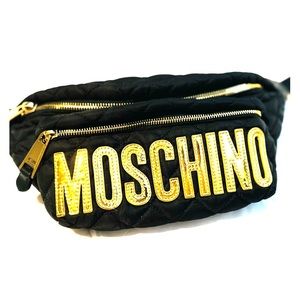 MOSCHINO Quilted Logo Belt Bag